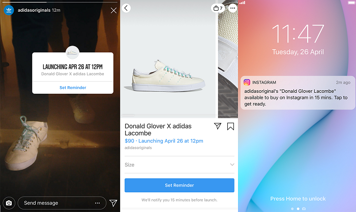 Instagram product reminders