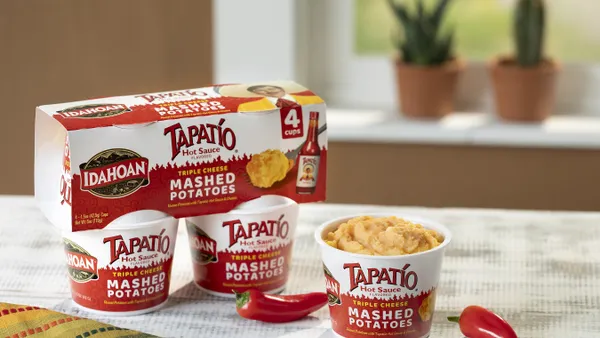 A package of Idahoan Tapatio Hot Sauce