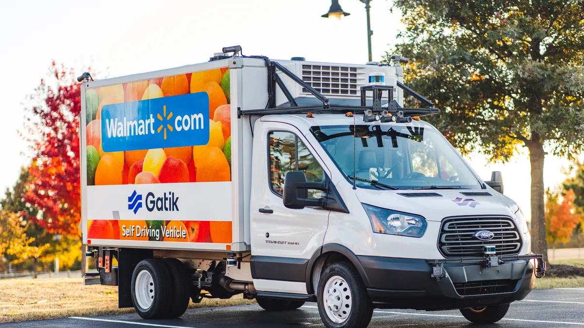 Walmart's pilot with autonomous vehicle car company Gatik will now go fully driverless in its middle mile grocery transportation