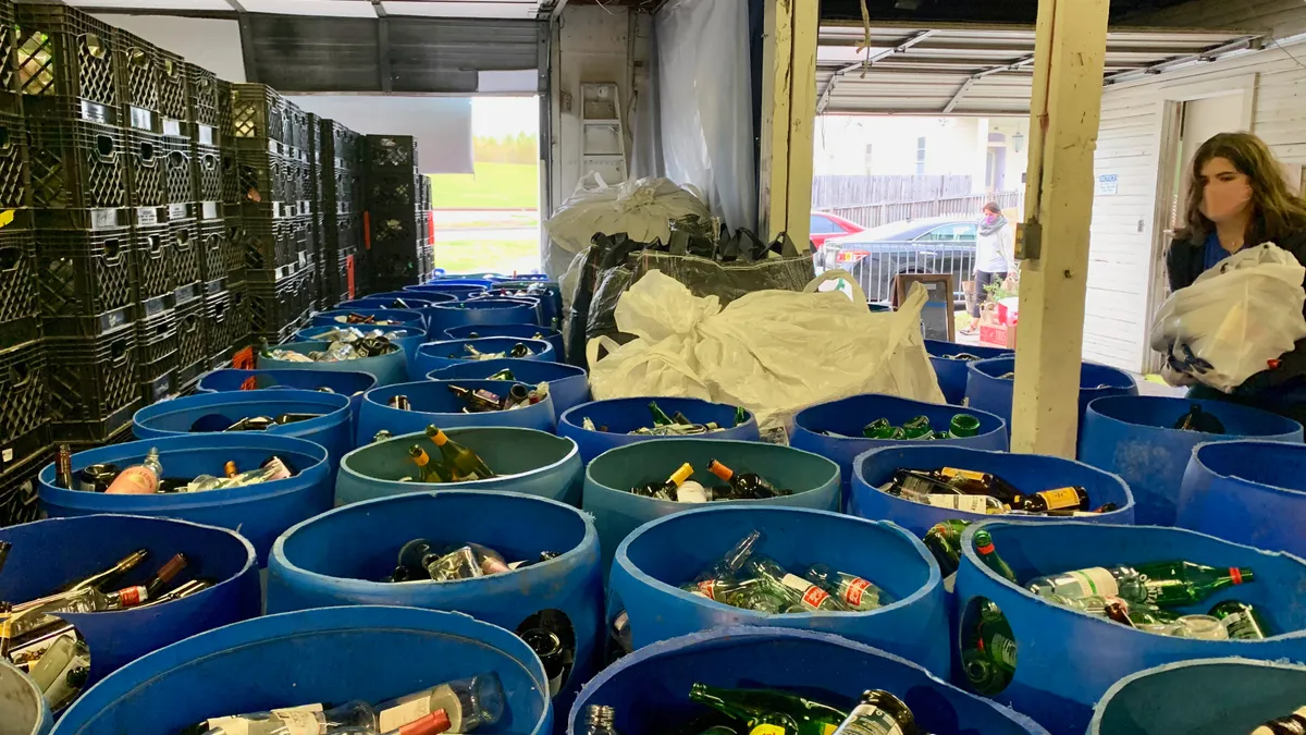 Glass Half Full recycling operation in New Orleans