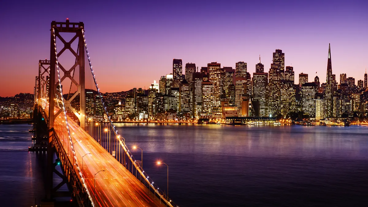 San Francisco skyline at night