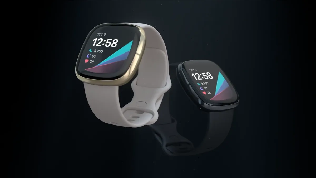 Fitbit sense watch at launch event