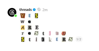 Threads animated text