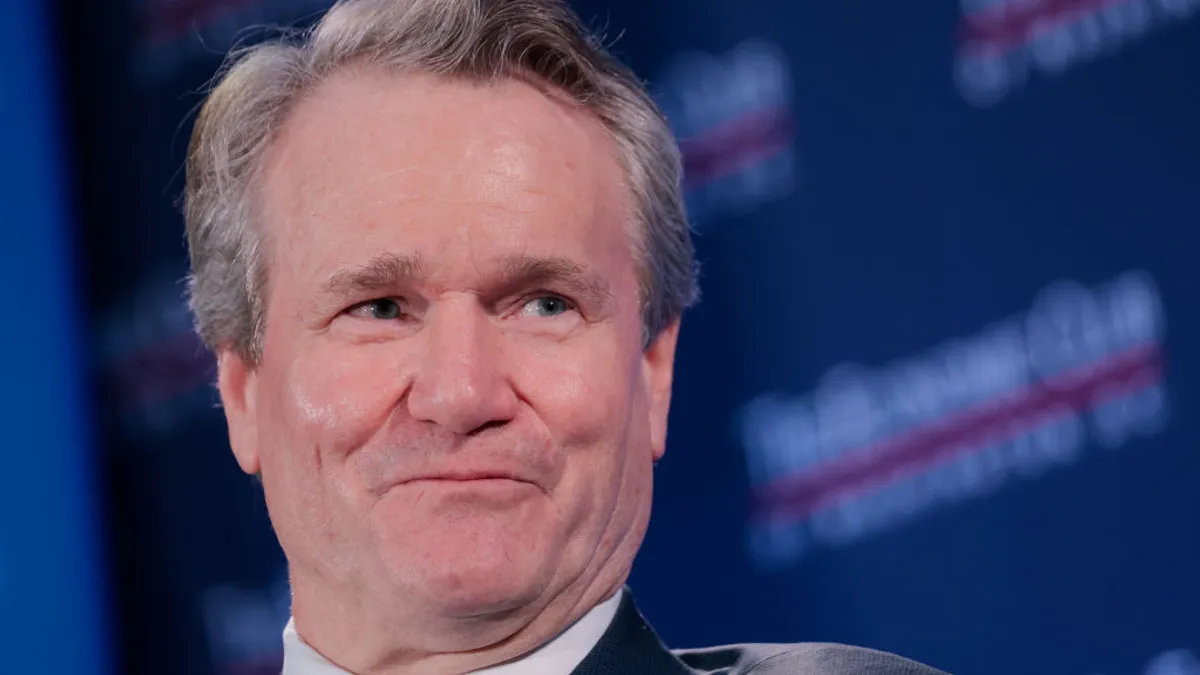 Bank of America CEO Brian Moynihan speaks during an event at the Economic Club