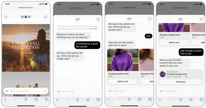 Meta AI for websites