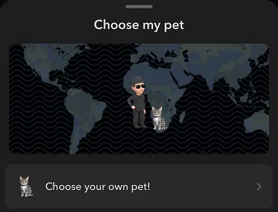 Snapchat Bitmoji pets
