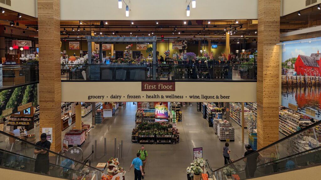 Interior of grocery store