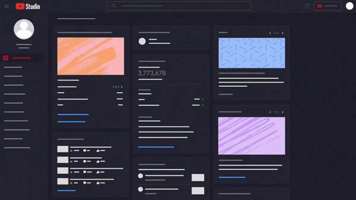 YouTube Studio Dark Mode