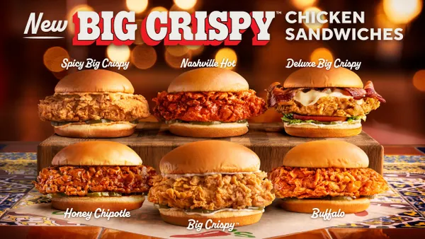 Six versions of Chili's Big Crispy Chicken Sandwich