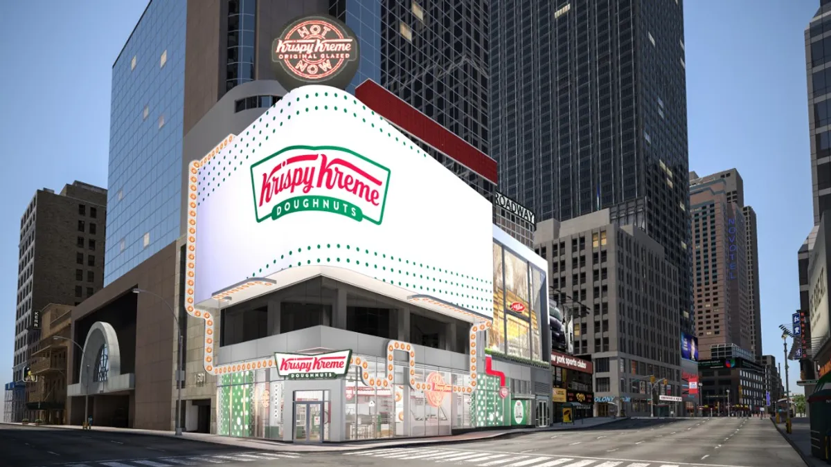 A rendering of Krispy Kreme's NYC flagship location