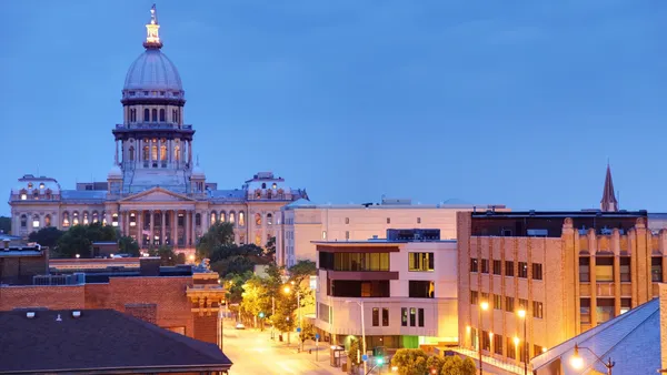 The Illinois State Capitol building.