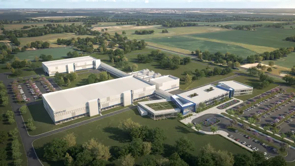 A rendering of AbbVie's $1.4 billion manufacturing campus slated for Durham, North Carolina.