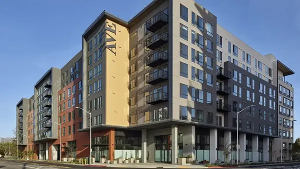 A multi-level apartment building in Santa Clara, California.