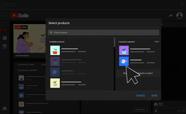 YouTube affiliate product tagging