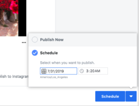 Instagram scheduling example