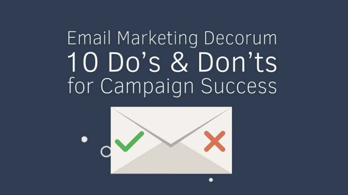 Email Dos and Don'ts infographic