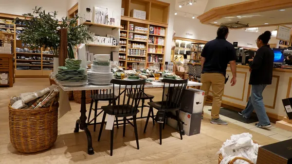 The inside of a  A Williams Sonoma store.