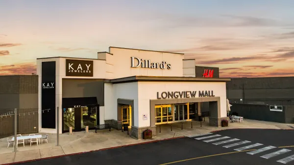 A shopping mall entrance.