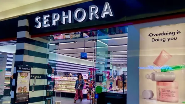 The entrance to a mall store.