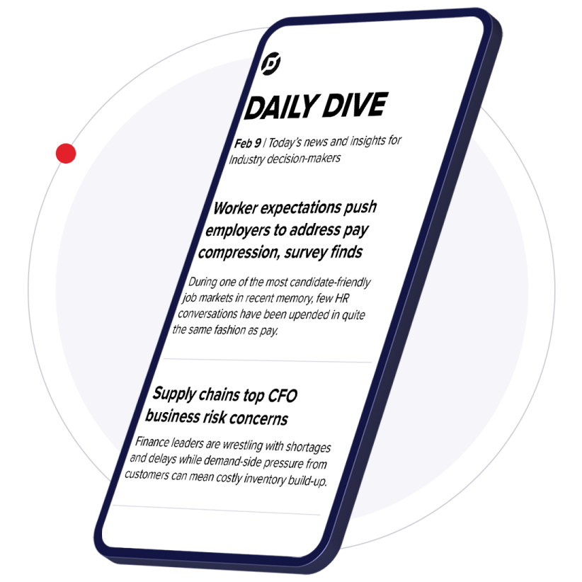 Newsletter example on mobile