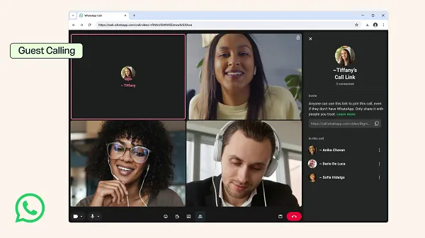 WhatsApp guest calling