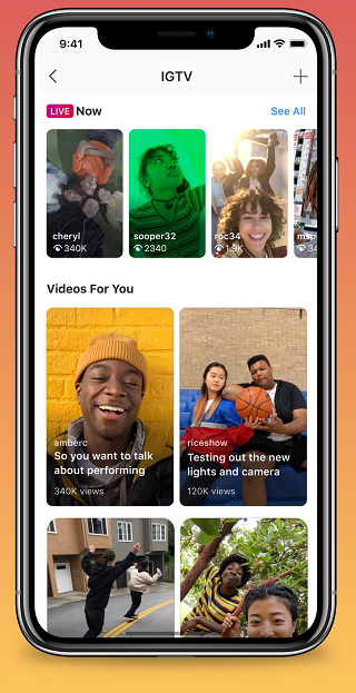 Instagram Live recommendations