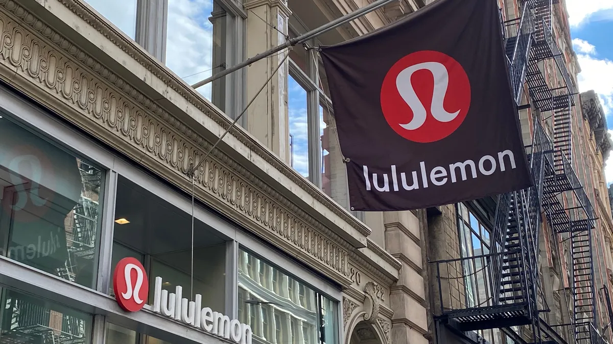 Lululemon storefront.