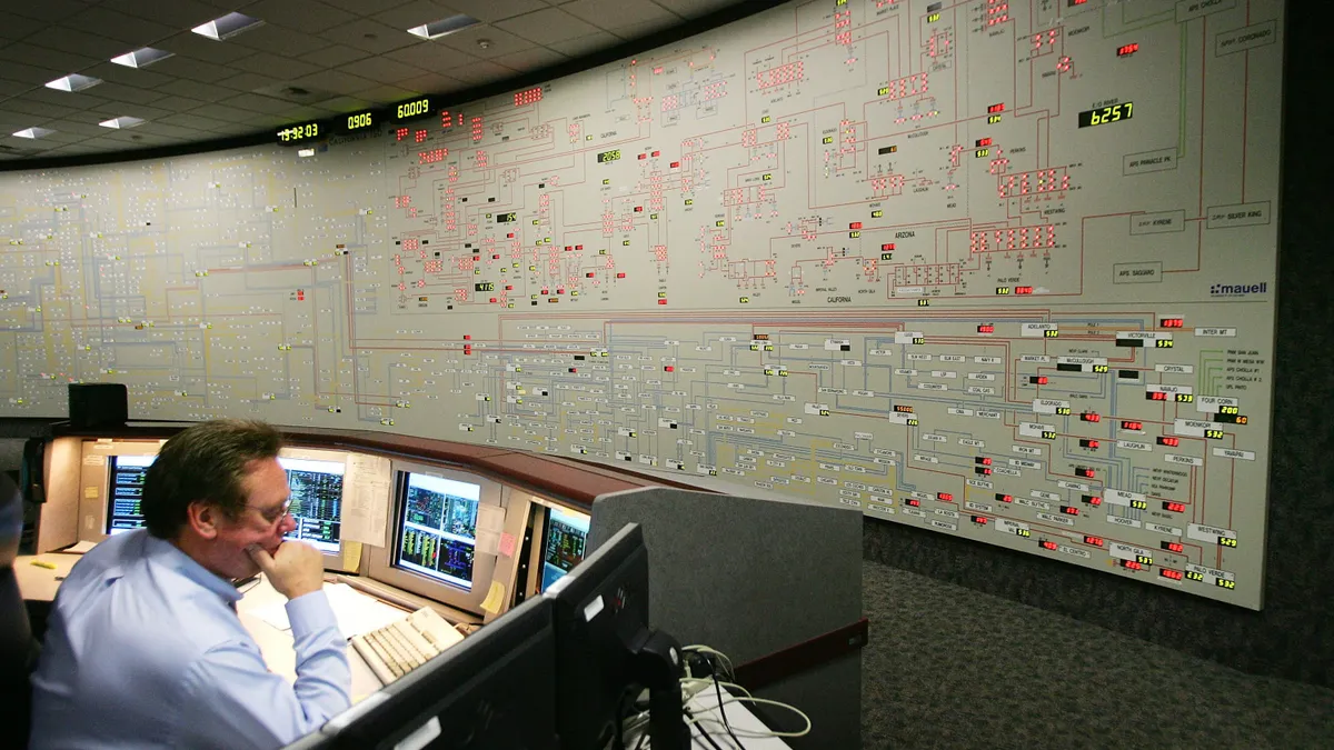 The California Independent System Operator's control room.