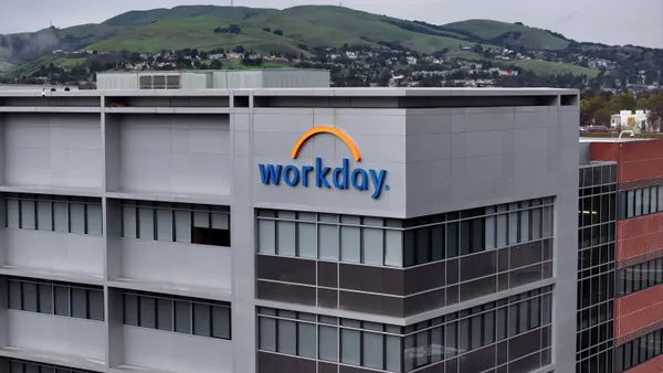 An aerial view of Workday headquarters on February 6, 2025 in Pleasanton, California.