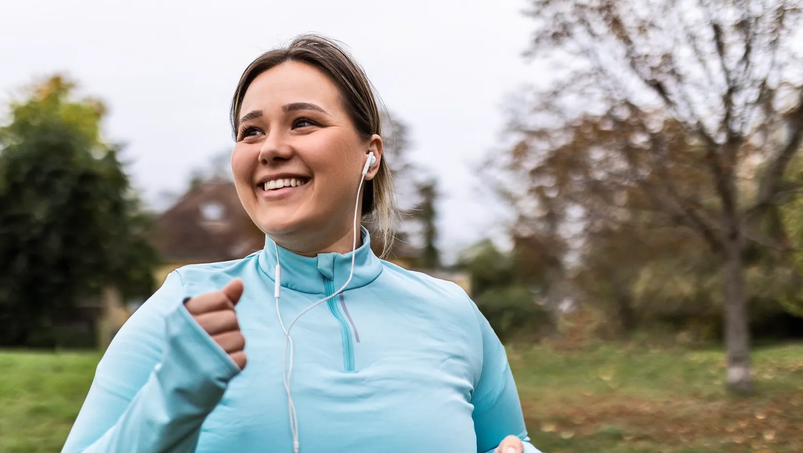 Person running with joy