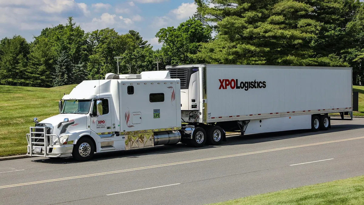 An XPO reefer.