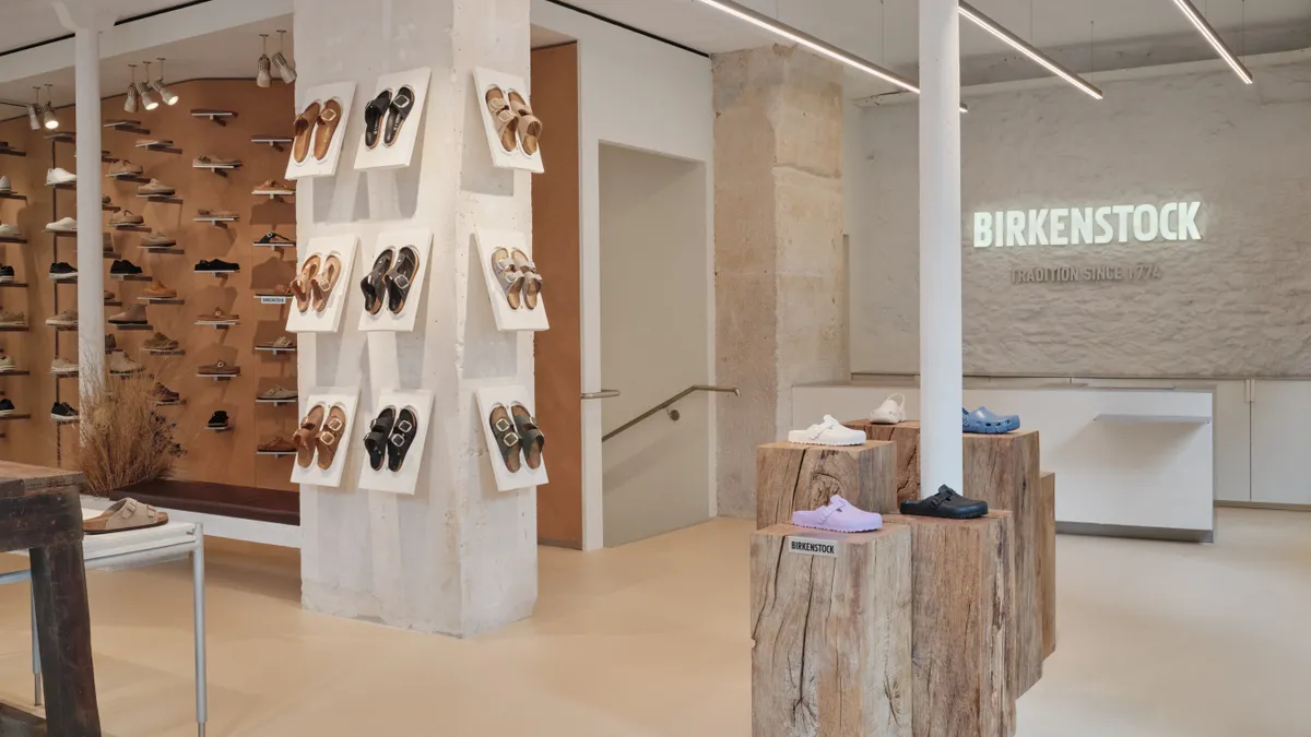 The interior of Birkenstock's store in France.