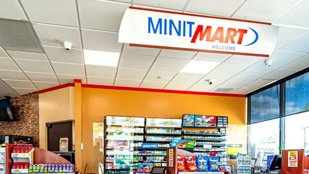 A photo of the interior of a Minit Mart.