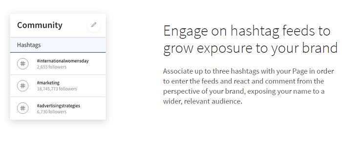 LinkedIn Community Hashtags