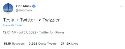 Elon Musk tweet