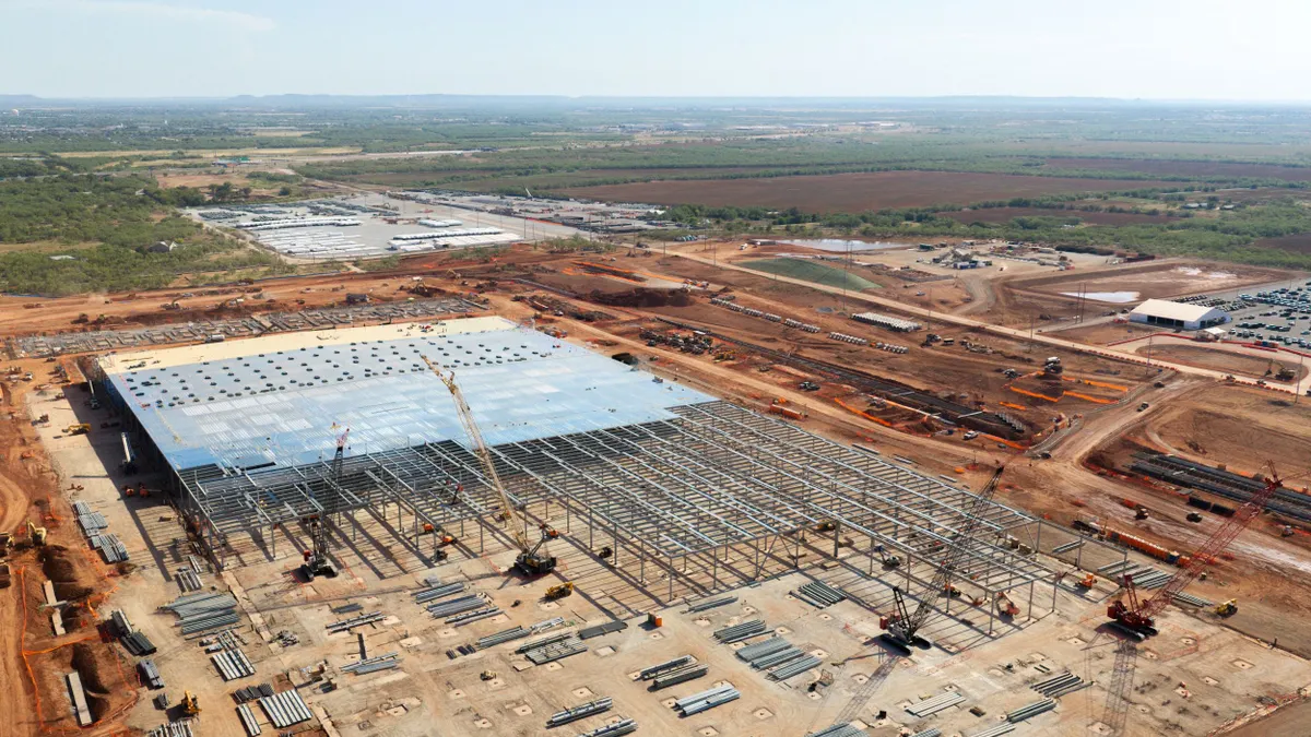 A large data center under construction