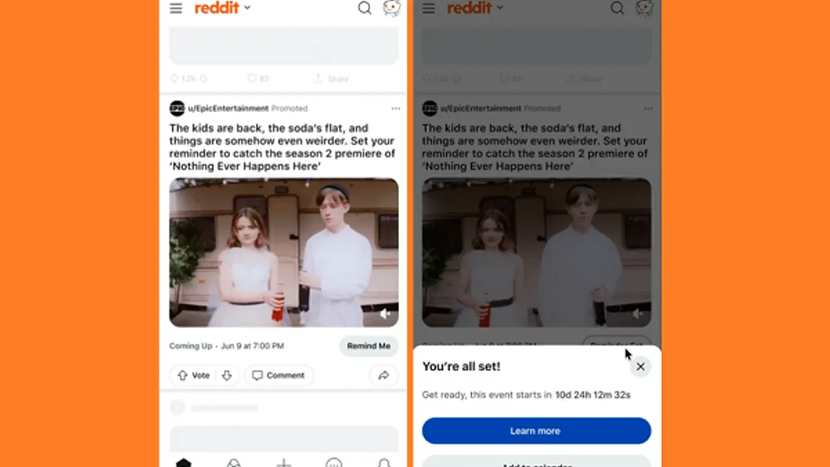 Reddit reminder ads