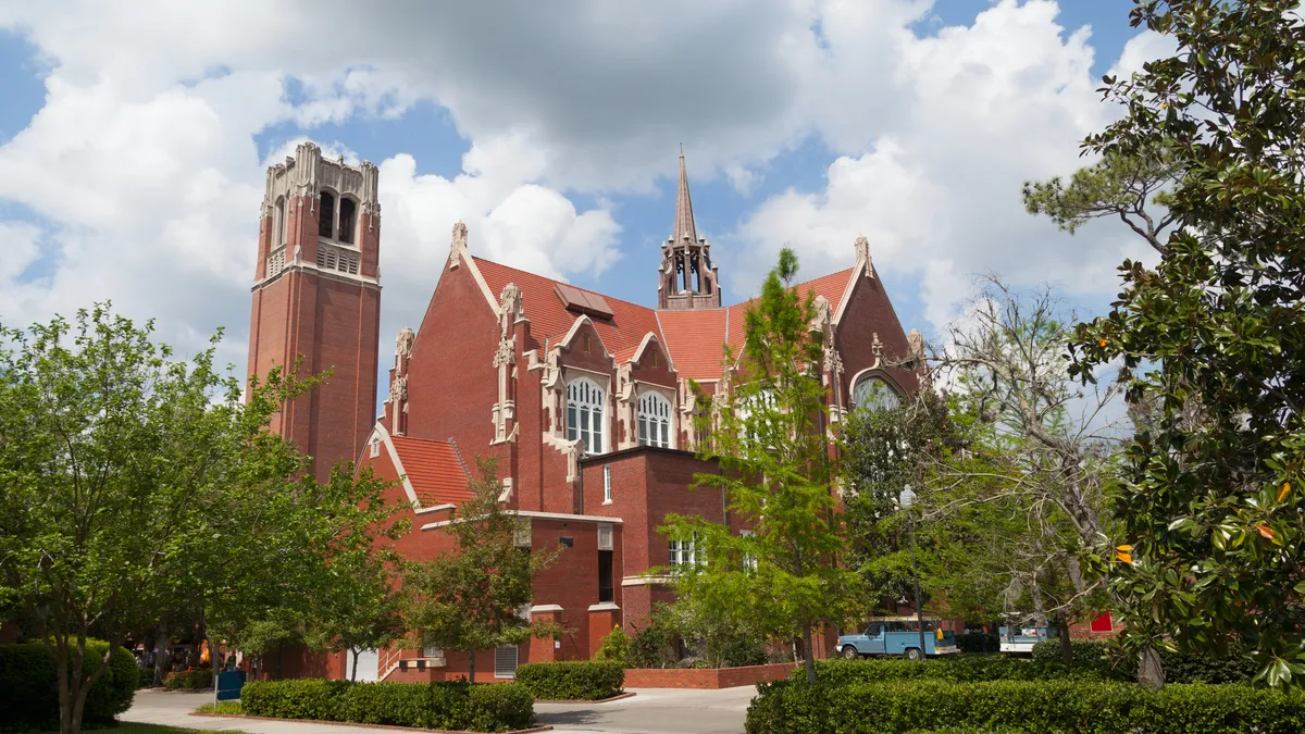 University of Florida Campus Historic District: Century Tower and University Auditorium, Gainesville, Florida.