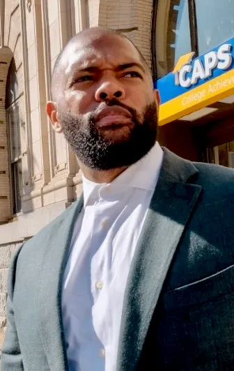 This is a headshot of Gemar Mills, cofounder and executive director of College Achieve Public Schools Paterson Campus in New Jersey.