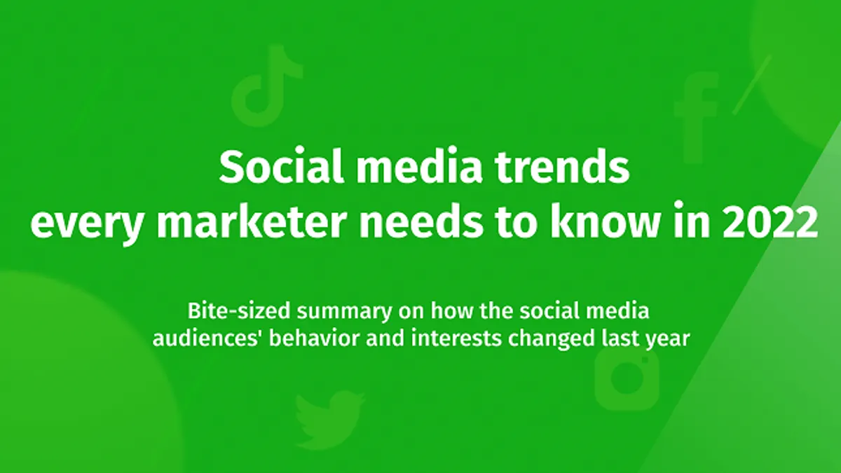 Social Media Trends 2022 infographic