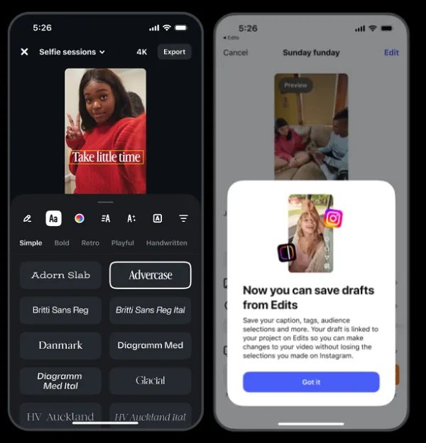 Instagram Edits App