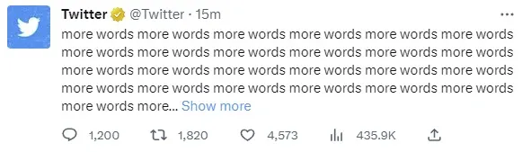 Twitter long tweets