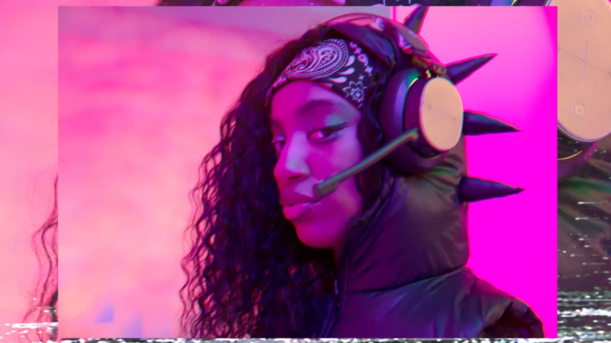 Person wears headphones in Skullcandy ad