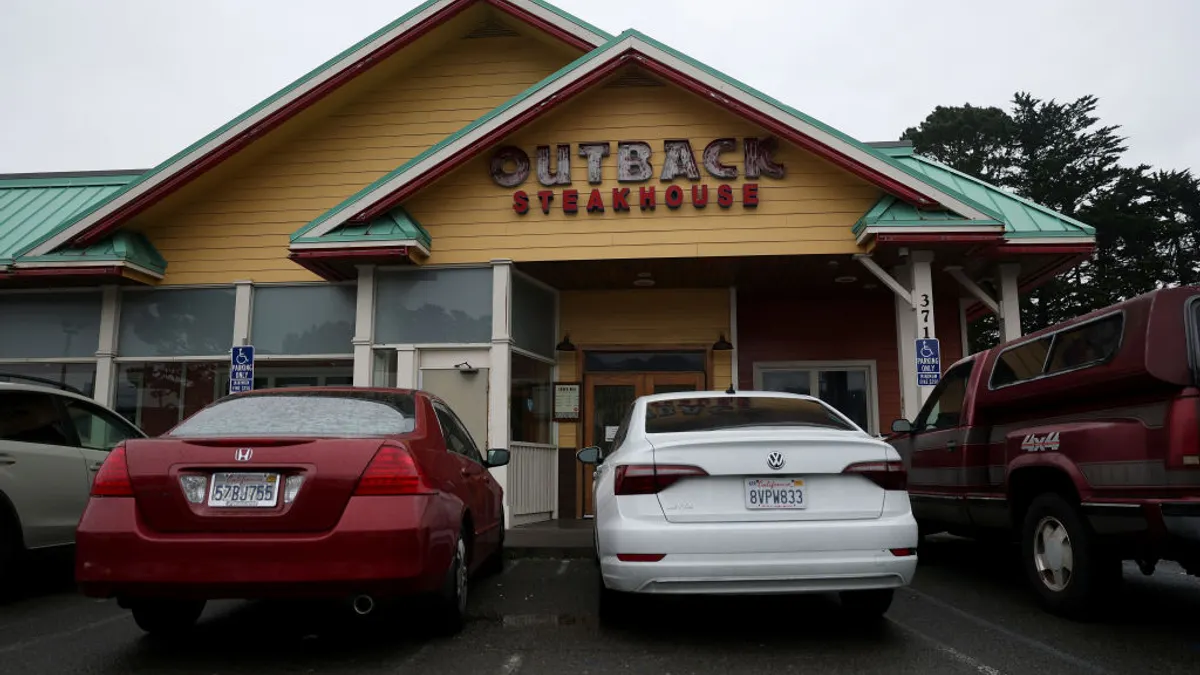 An Outback Steakhouse restaurant on Jan. 31, 2025 in Daly City, California.