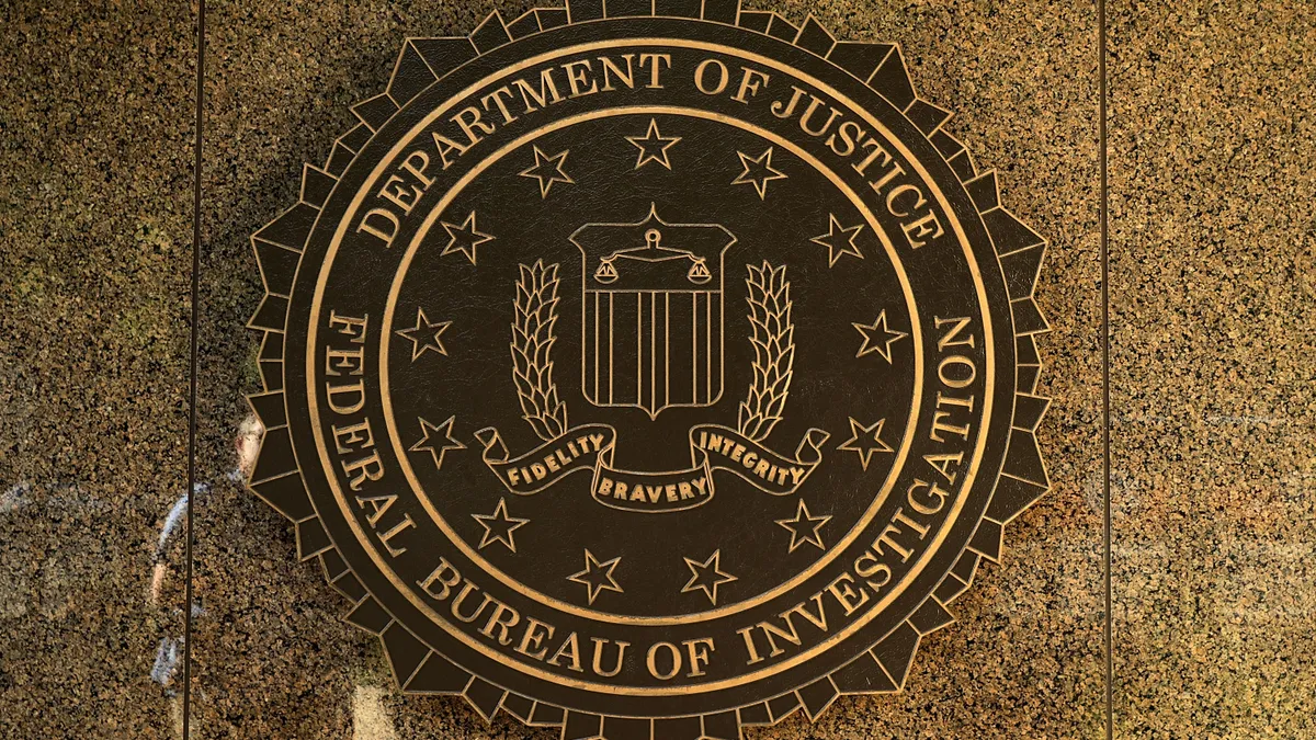 FBI seal displayed on a wall