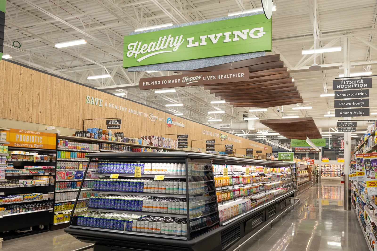 The Healthy Living section at a grocery store.