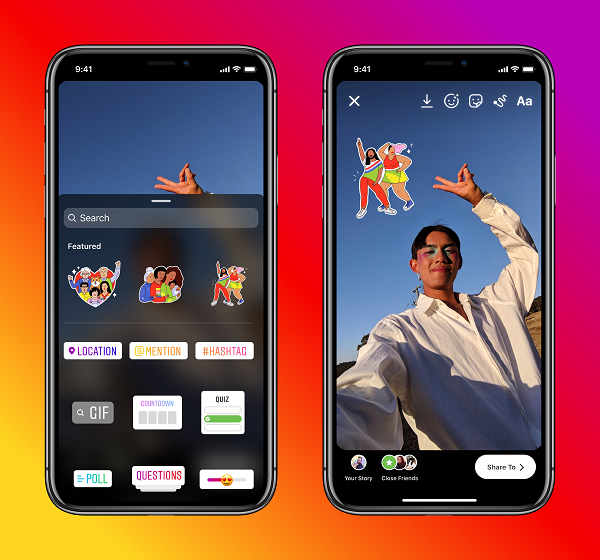 Instagram API month stickers