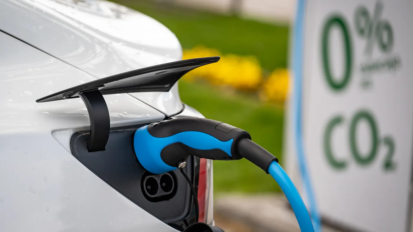 Electric car fast charging station.