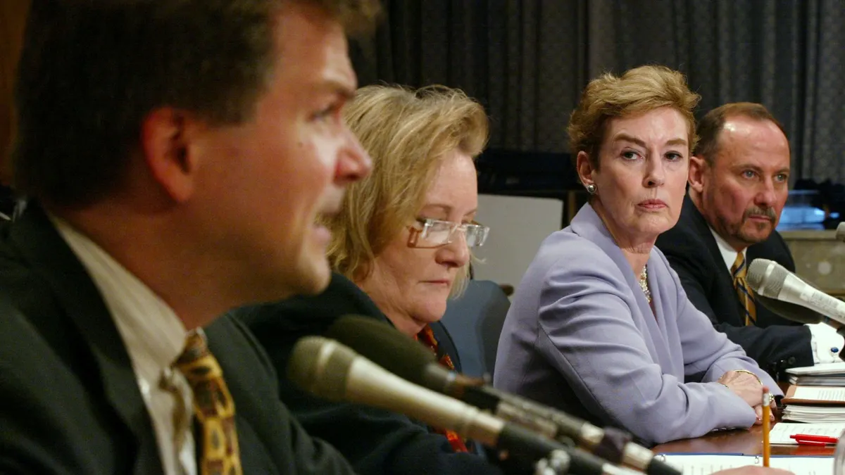Federal Energy Regulatory Commission Chairman Patrick H. Wood III testifies on Capitol Hill in 2002.