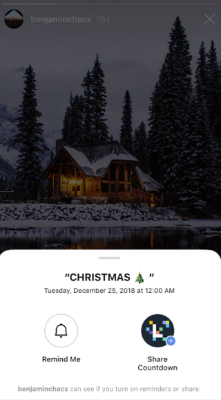 Instagram Stories countdown sticker